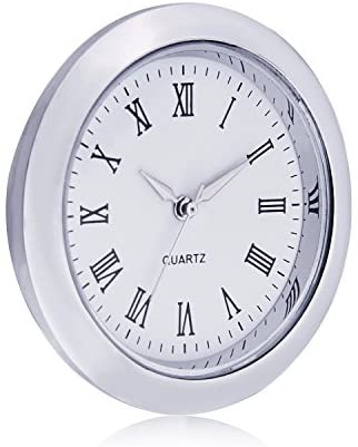 Mini Clock Insert 35mm Silver Roman Numerals