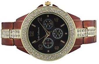 Jade LeBaum Brown Rhinestone Watch