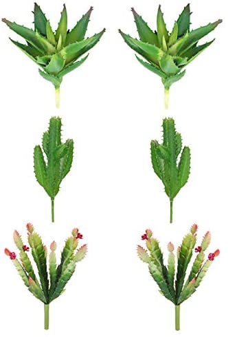 Artificial Succulent Cactus Picks 6pcs