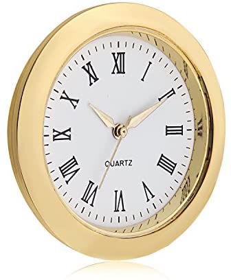 Mini Clock Insert 35mm Gold Roman Numerals