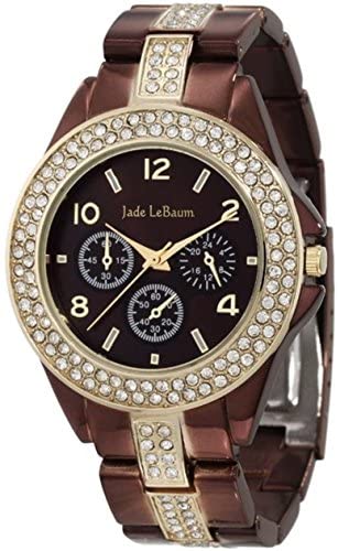 Jade LeBaum Brown Rhinestone Watch