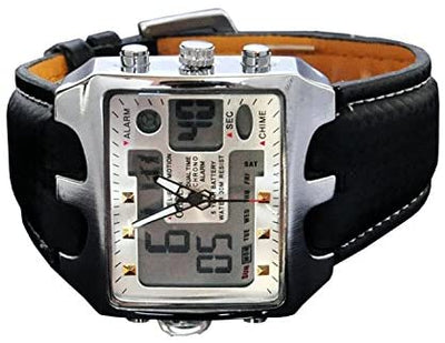 Referee Sports Leather Calendar Watch