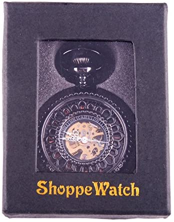 Steampunk Skeleton Dial Mechanical Pocket Watch